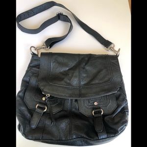 THE SAK Saddle Bag and Crossbody Black Leather Bag